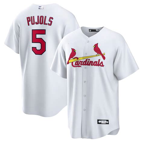 St Louis Cardinals 5 Albert Pujols White Home Official Replica Player
