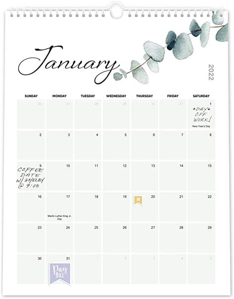 January Calendar Aesthetic 2023