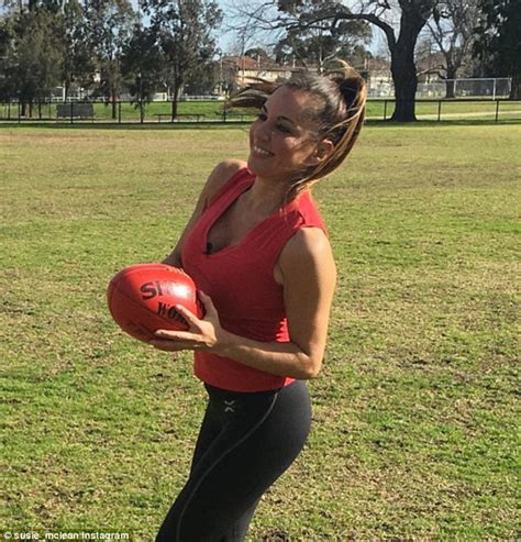 Rhoms Susie Mclean Puts On A Busty Display During Afl Training Session