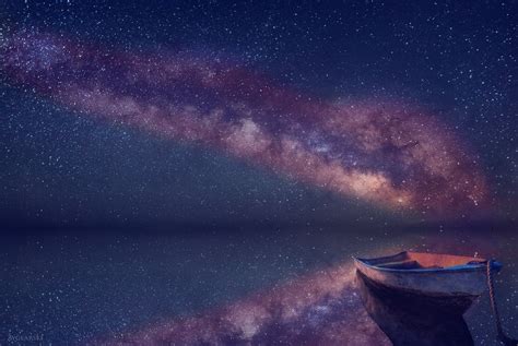 Wallpaper Photoshop Night Sky Milky Way Nebula Atmosphere