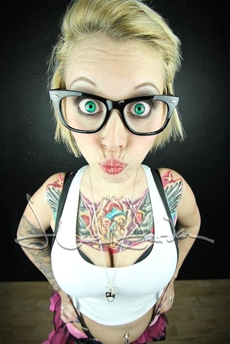 Electric Green Girls With Glasses Geek Girls Girl Tattoos