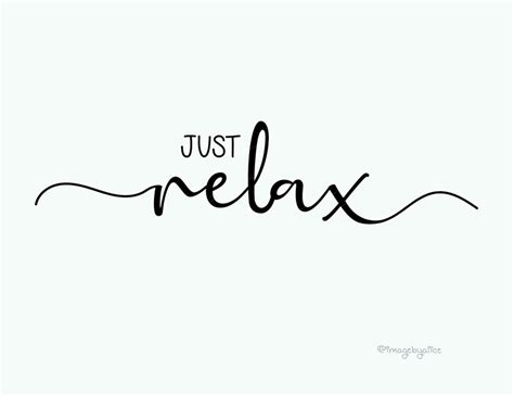 Just Relax Svg Dxf Vector Cricut Explore Just Relax Svg Etsy