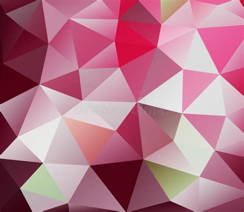 Triangle Background Red Polygons Stock Vector Illustration Of