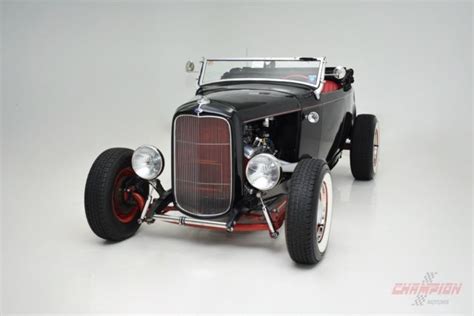 1932 Ford Deuce Hot Rod Convertible 188 Miles Black 400 Ci Automatic