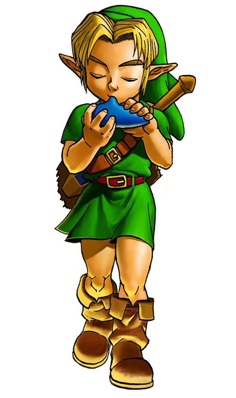 Young Link And Ocarina The Legend Of Zelda Ocarina Of