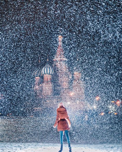 Moscow During A Snowfall Really Looks Magically I Love Winter Winter