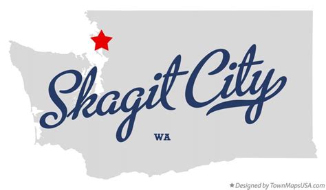 Map Of Skagit City Wa Washington