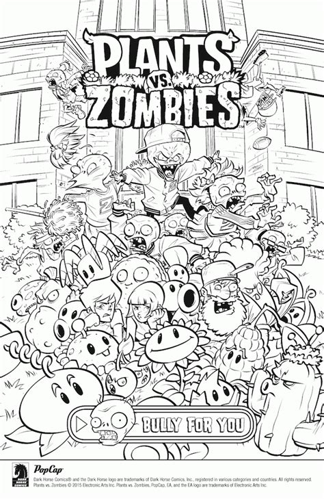 Plants Zombies Coloring Page Clip Art Library