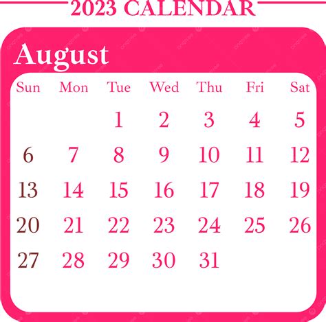 Calendario De Agosto De 2023 Con Adorno Png Agosto 2023 Calendario Porn Sex Picture