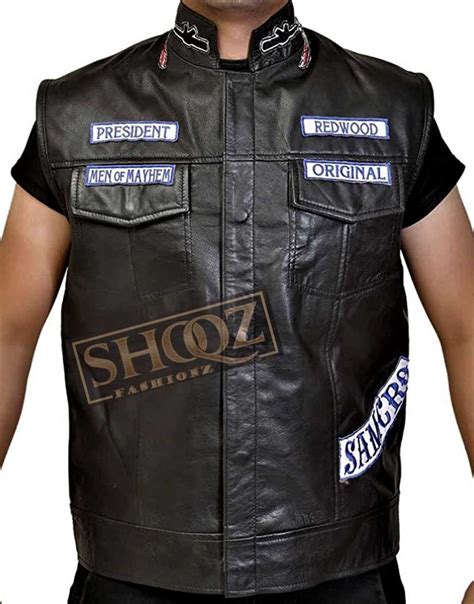 50 Off Sons Of Anarchy Jax Teller Black Cowhide Costume Vest