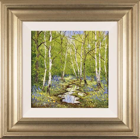 Terry Evans Original Oil Painting On Canvas Silver Birches In Spring
