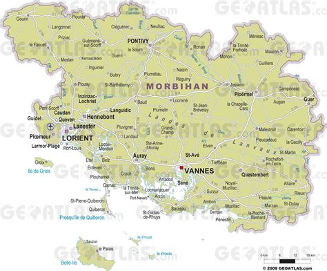 Carte Du Morbihan Morbihan Carte Des Villes Communes Relief Sites