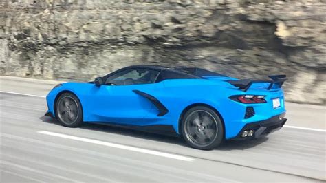 Spied 2020 Corvette Stingray Convertible With High Wing And Ground