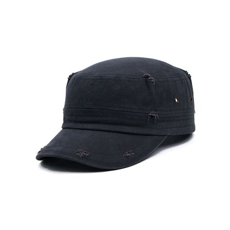 Unisex Mens Velcroed Vintage Plain Casual Military Hats