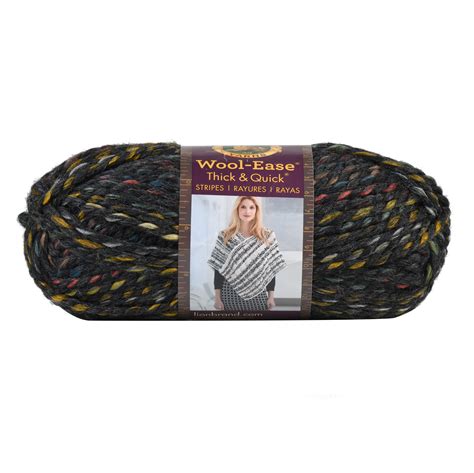 Lion Brand Wool Ease Thick And Quick Bedrock Stripes Yarn