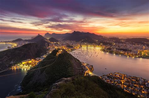 2560x1700 Rio De Janeiro Brazil Cityscape Evening Sunset
