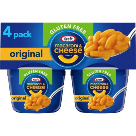 Kraft Gluten Free Original Macaroni And Cheese Dinner Cups 4 Ct 19 Oz