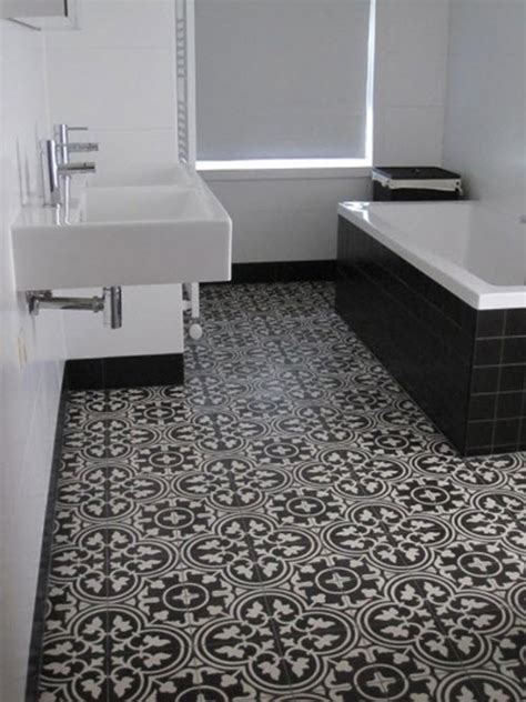 40 Black And White Bathroom Floor Tile Ideas And Pictures