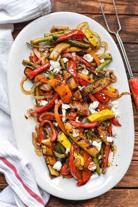 Balsamic Grilled Vegetables With Goat Cheese Neighborfood