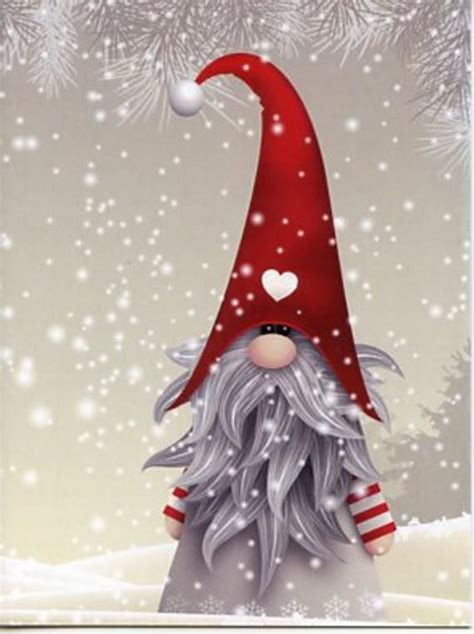 Nordic Scandinavian Gnome Elf Tomte Nisse Christmas Cards Box Of 12