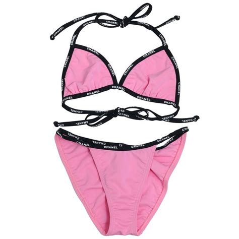 Extremely Rare Chanel Pink Bikini With Logos From A Collection Of