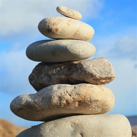 Pile Of Stones Stock Photo Image Of Arranged Cloudy