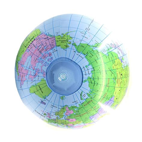 6 Pcs Inflatable Ball PVC Map Printing Inflatable Summer Beach Ball