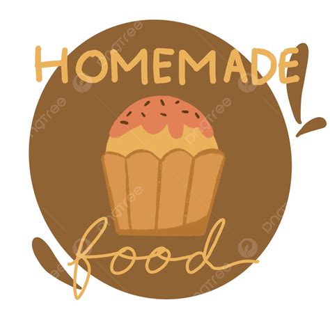 カップケーキのイラストが入った自家製食品のロゴイラスト画像とpsdフリー素材透過の無料ダウンロード pngtree
