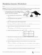 The trait that shows outwardly in the first (f1) generation (offspring). Mendelian Genetics Worksheet Answers - worksheet