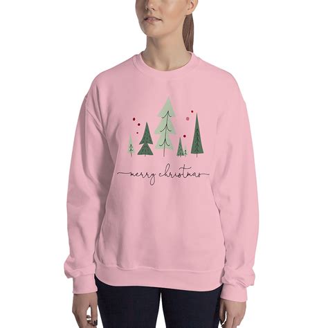 Merry Christmas Sweatshirt Cute Christmas Sweatshirt Womens Etsy