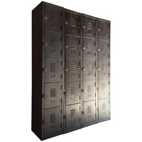 Stunning Industrial Metal Lockers Loft Style Brushed Steel Cabinets 20