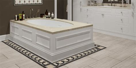 Spotless and beautiful, these floor tile border designs are the future. Stone Borders: Tile Backsplash or Floor Border by Oshkosh Designs