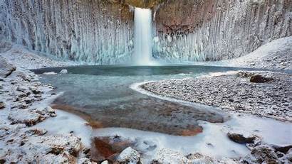 Winter Oregon Forest Nature Waterfall Ice Usa