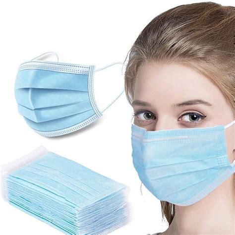 White Surgical Medical Procedure 3 Ply Earloop Disposable Face Mask