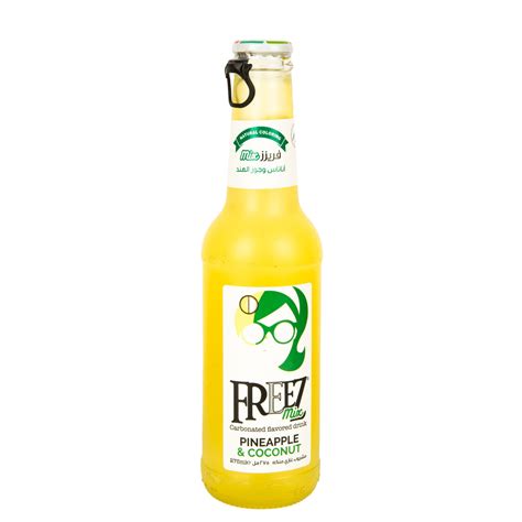 Freez Pineapple And Coconut Mix Carbonated Flavored Drink 275ml Online At Best Price Cola Bottle