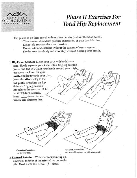 Posterior Total Hip Replacement Exercises Bing Images With Images Hip Replacement