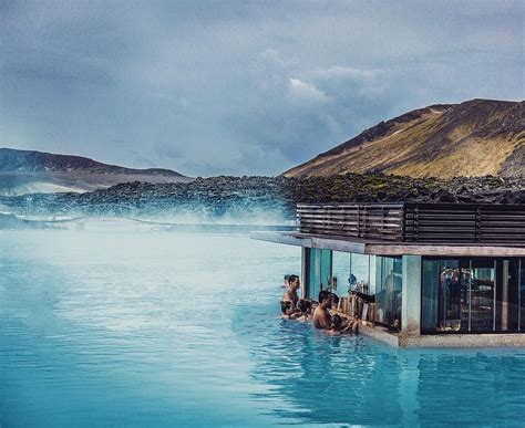 Grab A Refreshment At The In Water Lagoon Bar Bluelagooniceland