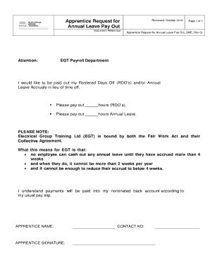 Fillable Online Request For Annual Leave Pay Out Form Request For Annual Leave Pay Out Form Fax