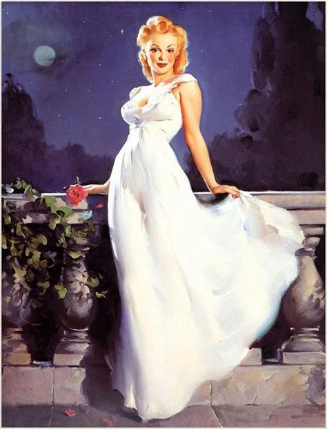 Sale Elvgren Pin Up Dream Girl Moonlight 1940s Pinup Etsy
