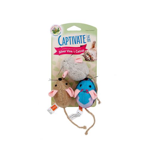 Captivate® Three Fine Mice™ Cat Toy With Silver Vine And Catnip Hartz