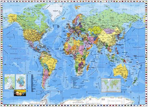High Resolution 3d Layered World Map
