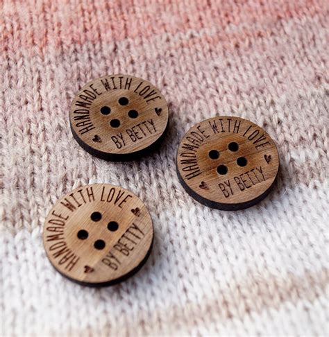 Custom Wooden Buttons Personalized With Your Text Or Logo Etsy Australia