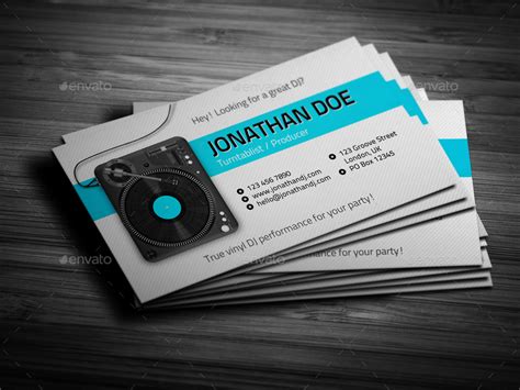 Your profession is not run of the mill kind, so even your business card needs to be out of the box. Turntablist DJ Business Card by vinyljunkie | GraphicRiver