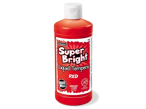 Superbright Liquid Tempera Paint Pint Red At Lakeshore Learning