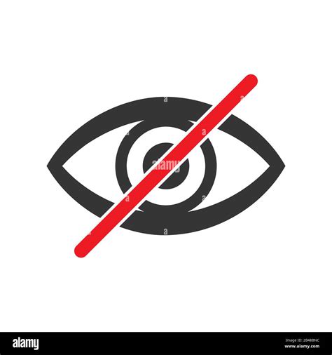Forbidden Look Sign On White Background No Vision Sign Prohibited