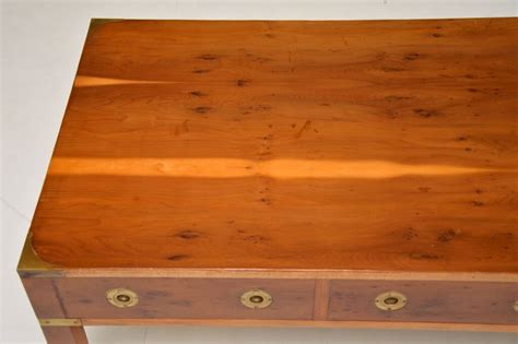 Antique Military Campaign Style Yew Wood Coffee Table Marylebone Antiques