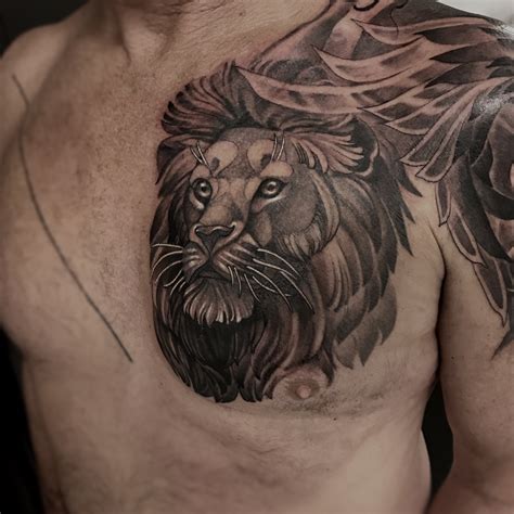 Update 76 Full Lion Chest Tattoo Esthdonghoadian