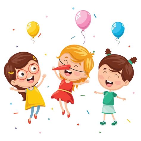 Premium Vector Vector Illustration Of Kids Birthday Party