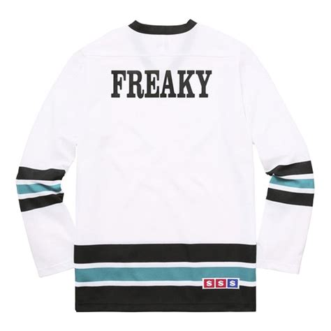 Supreme Freaky Hockey Jersey White Grails Sf
