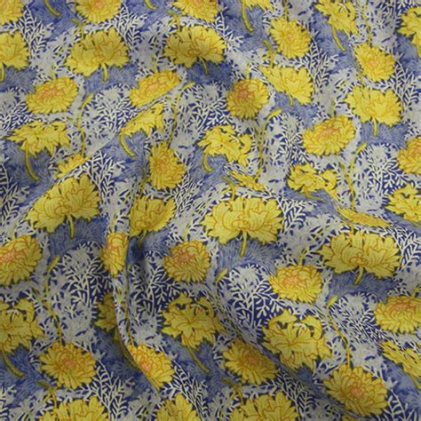 Cotton Lawn Flower Design Fabric Uk